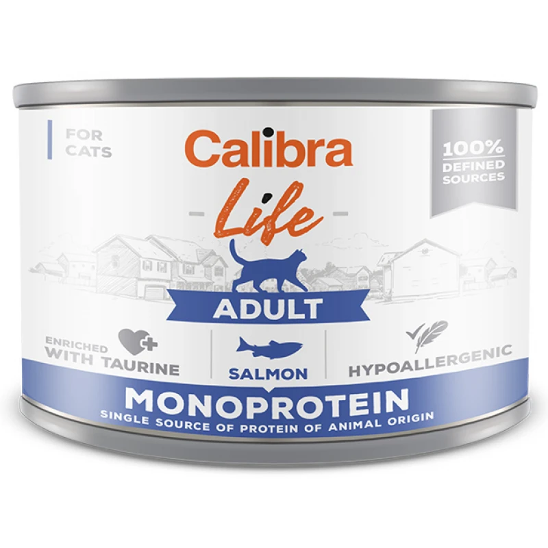 Calibra Cat Life can Adult Salmon 200gr Calibra Υγρή Τροφή Γάτας