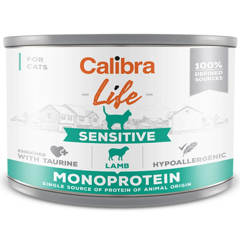 Calibra Cat Life can Sensitive Lamb 200gr Calibra Υγρή Τροφή Γάτας