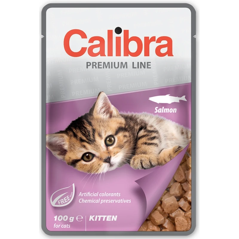 Calibra Cat pouch Premium Kitten Salmon 100gr 