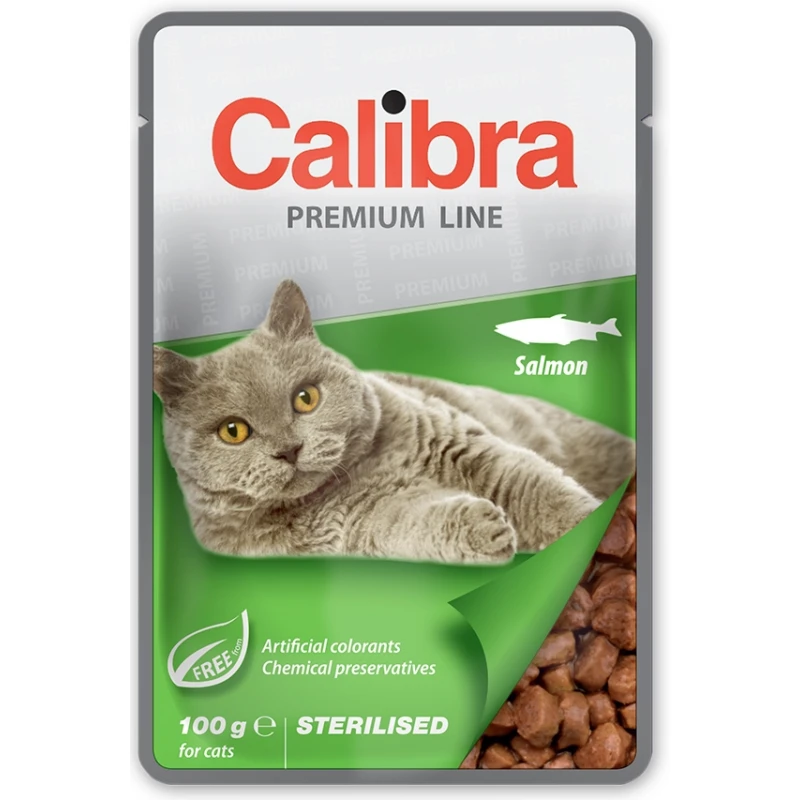 Calibra Cat pouch Premium Sterilised Salmon 100gr 