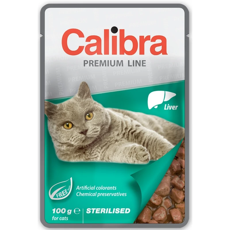 Calibra Cat pouch Premium Sterilised Liver 100gr 