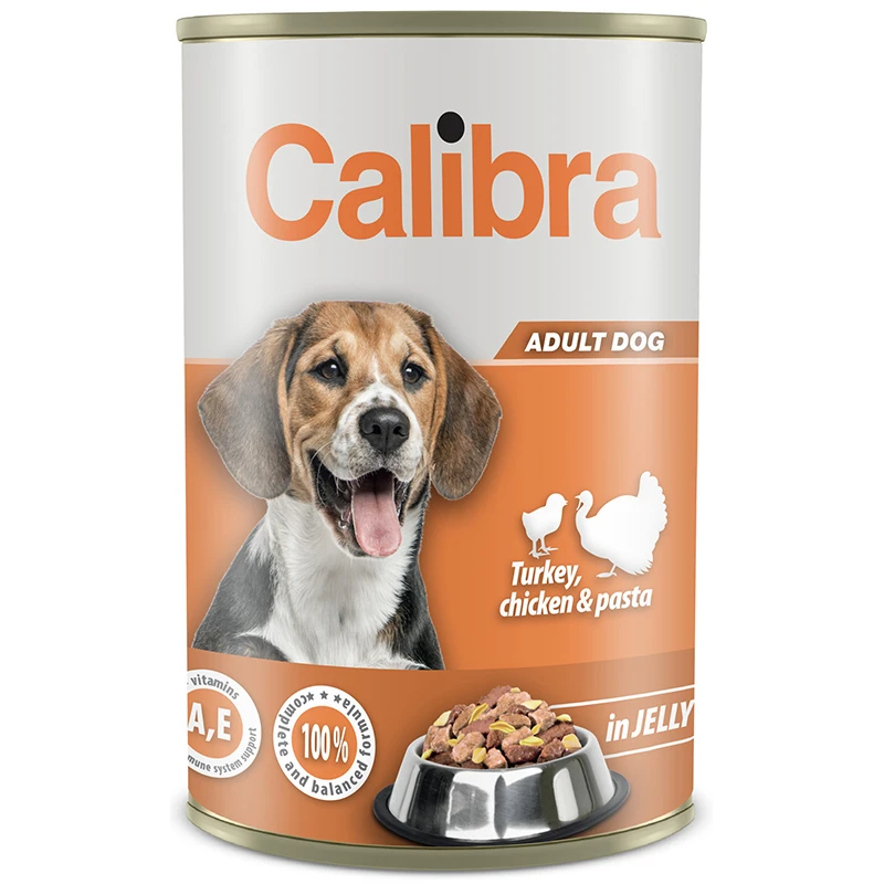 Calibra Dog can turkey-chicken-pasta in jelly 1240gr ΣΚΥΛΟΙ