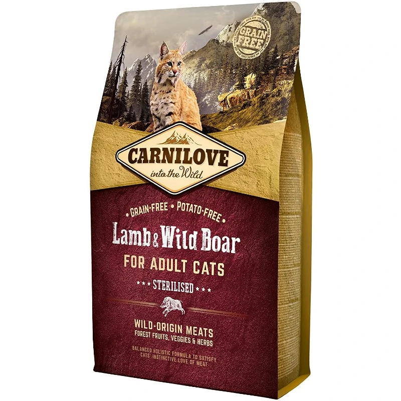 Carnilove Sterilised Cat Lamb and Wild Boar 6kg ΓΑΤΕΣ