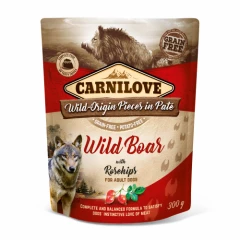 Carnilove Pouch Wild Boar and Rosehip 300gr Carnilove Pouch Wild Boar and Rosehip 300gr