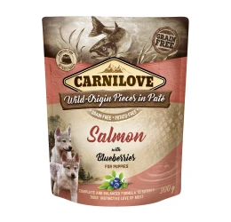 Carnilove Pouch Puppy Salmon and Blueberry 300gr Carnilove Pouch Puppy Salmon and Blueberry 300gr