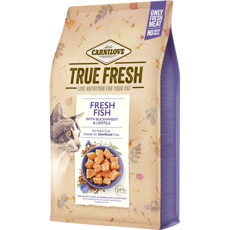 Carnilove True Fresh Cat Adult & Sterilized Fish 340gr (2+1 Δώρο) ΓΑΤΕΣ