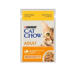 Cat Chow Adult Σε Ζελέ 85gr Κοτόπουλο Και Κολοκυθάκια