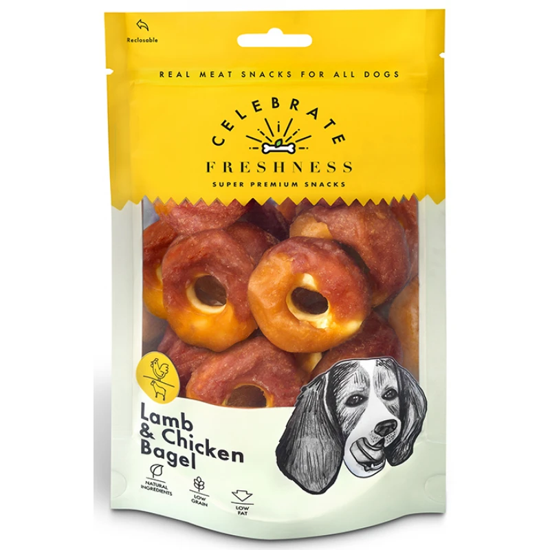Λιχουδιές Celebrate Freshness Bagel 100gr με αρνί και κοτόπουλο ΣΚΥΛΟΙ Λιχουδιές Celebrate Freshness Bagel 100gr με αρνί και κοτόπουλο ΣΚΥΛΟΙ
