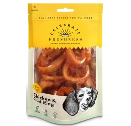 Λιχουδιές Celebrate Freshness Rings 100gr με κοτόπουλο και μπακαλιάρο Λιχουδιές Celebrate Freshness Rings 100gr με κοτόπουλο και μπακαλιάρο