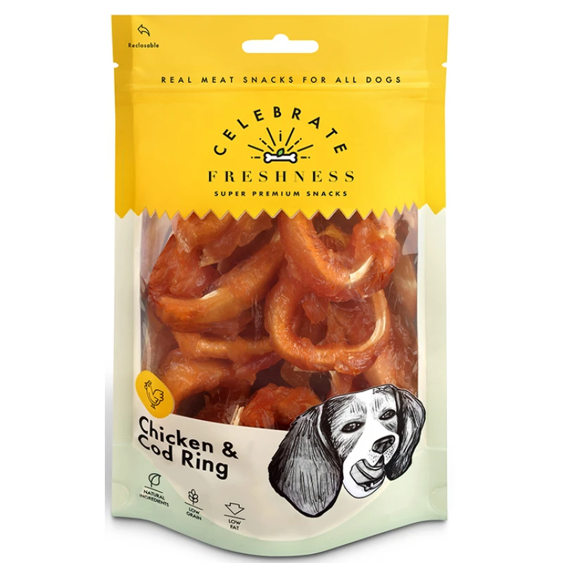 Λιχουδιές Celebrate Freshness Rings 100gr με κοτόπουλο και μπακαλιάρο ΣΚΥΛΟΙ Λιχουδιές Celebrate Freshness Rings 100gr με κοτόπουλο και μπακαλιάρο ΣΚΥΛΟΙ