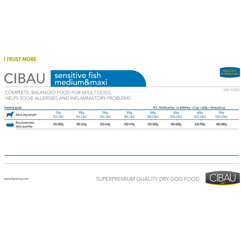 Cibau Adult Fish Sensitive Medium & Maxi 2.5kg ΣΚΥΛΟΙ