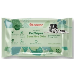Βιοδιασπώμενα Μαντηλάκια Καθαρισμού Pet Interest Sensitive Skin 20τμχ Βιοδιασπώμενα Μαντηλάκια Καθαρισμού Pet Interest Sensitive Skin 20τμχ