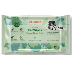 Βιοδιασπώμενα Μαντηλάκια Καθαρισμού Pet Interest Sensitive Skin 20τμχ Βιοδιασπώμενα Μαντηλάκια Καθαρισμού Pet Interest Sensitive Skin 20τμχ