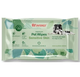 Βιοδιασπώμενα Μαντηλάκια Καθαρισμού Pet Interest Sensitive Skin 20τμχ Βιοδιασπώμενα Μαντηλάκια Καθαρισμού Pet Interest Sensitive Skin 20τμχ