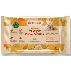 Βιοδιασπώμενα Μαντηλάκια Καθαρισμού Pet Interest Puppy & Kitten 20τμχ Βιοδιασπώμενα Μαντηλάκια Καθαρισμού Pet Interest Puppy & Kitten 20τμχ