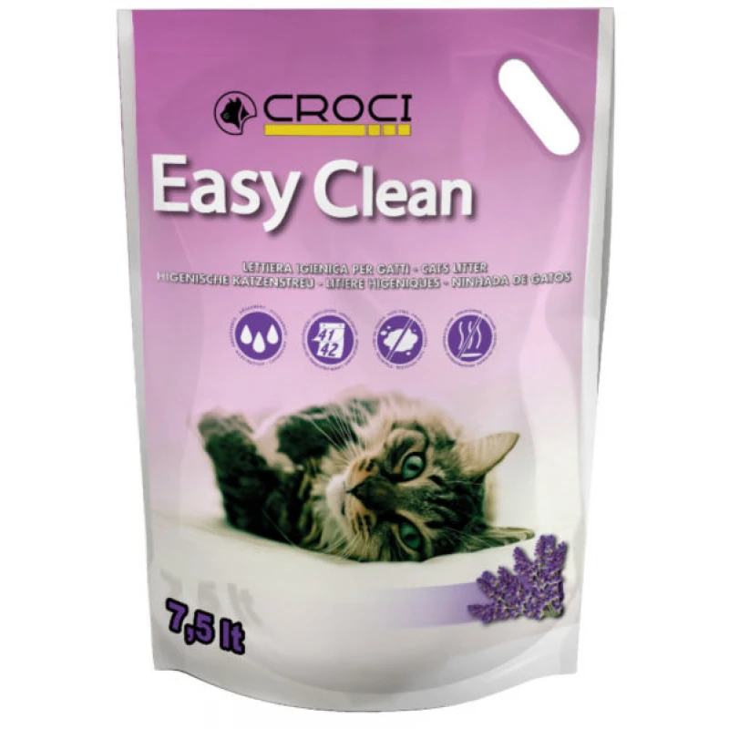 Κρυσταλλική άμμος Croci Easy Clean Silica 7.5lt Lavender ΓΑΤΕΣ