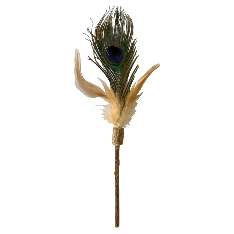 Παιχνίδι Λιχουδιά Euphoria Ραβδί Peacock με Silvervine 12cm ΠΑΙΧΝΙΔΙΑ ΓΑΤΑΣ