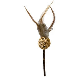 Παιχνίδι Λιχουδιά Γάτας Euphoria Ραβδί με Μπάλα Silvervine και φτερά 11cm