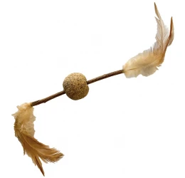 Παιχνίδι Λιχουδιά Γάτας Euphoria Stick με φτερά και μπάλα silvervine 12cm