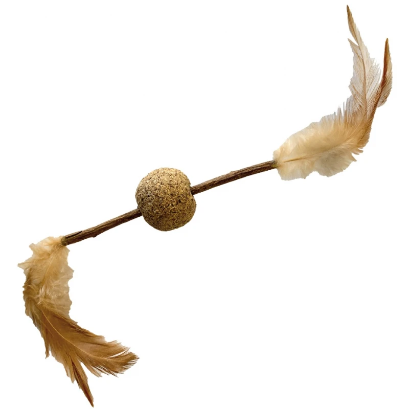 Παιχνίδι Λιχουδιά Euphoria Stick με φτερά και μπάλα silvervine 12cm ΠΑΙΧΝΙΔΙΑ ΓΑΤΑΣ