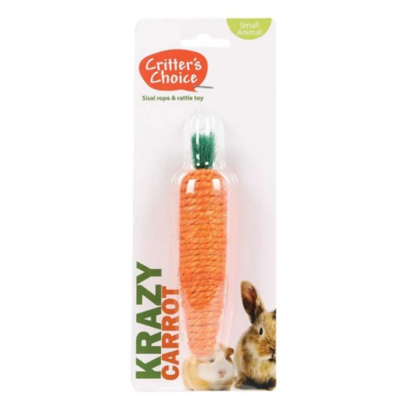 Παιχνίδι - Λιχουδιά για Τρωκτικά Happy Pet Krazy Carrot 14cm ΤΡΟΦΕΣ ΚΟΥΝΕΛΙΩΝ