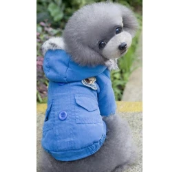 Ρουχαλάκι Σκύλου Denik T45 Μπουφάν Σκύλου Μπλε Large 30cm Ρουχαλάκι Σκύλου Denik T45 Μπουφάν Σκύλου Μπλε Large 30cm