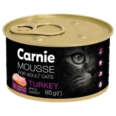 Υγρή Τροφή Γάτας Carnie Grain Free Adult Μους Γαλοπούλα & Μήλο 85gr