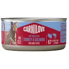 Carnilove Cat Can Pate Turkey & Salmon for Adult Cats 100gr Carnilove Cat Can Pate Turkey & Salmon for Adult Cats 100gr