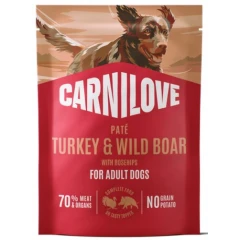 Carnilove Dog Pouch Pate Turkey & Wildboar with Rosehips 300gr