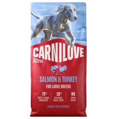 Ξηρά Τροφή Σκύλου Carnilove Active Adult Large Breed Salmon & Turkey 12kg