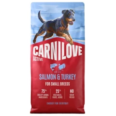 Ξηρά Τροφή Σκύλου Carnilove Active Adult Small Breed Salmon & Turkey 12kg