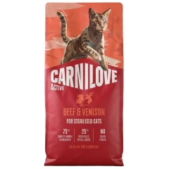 Ξηρά Τροφή Carnilove Active Cat Adult Sterilised Beef & Venison 2kg Ξηρά Τροφή Carnilove Active Cat Adult Sterilised Beef & Venison 2kg