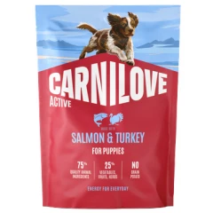 Ξηρά Τροφή Σκύλου Carnilove Active Puppies Salmon & Turkey 1,5kg