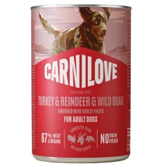 Υγρή Τροφή Carnilove Pate Adult Turkey & Reindeer & Wild Boar 400gr