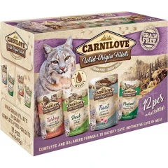 Υγρή Τροφή Γάτας Carnilove Wild Origin Fillets Multipack 12x85gr