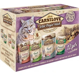 Υγρή Τροφή Γάτας Carnilove Wild Origin Fillets Multipack 12x85gr