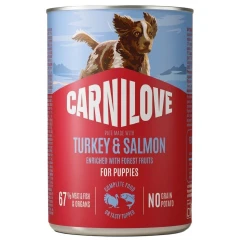 Υγρή Τροφή για Κουτάβια Carnilove Pate Turkey & Salmon 400gr