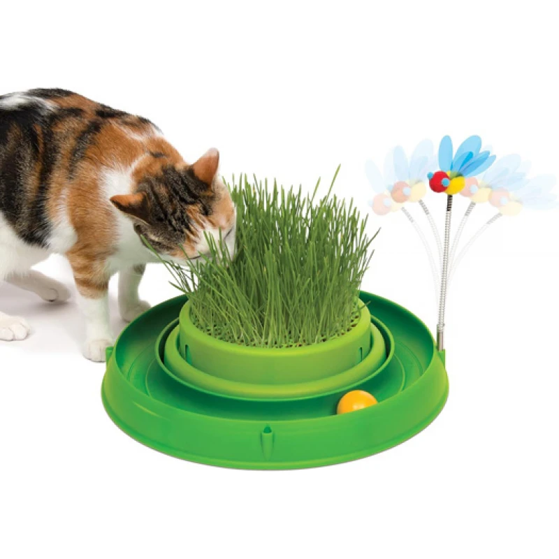 Παιχνίδι Γάτας Catit Circuit Ball Toy with Grass Planter 38x36x7,5cm Γάτες