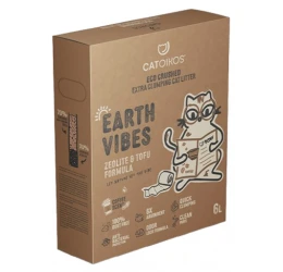 Αμμος Γάτας Catoikos Earth Vibes Tofu & Zeolite Coffee Scent 6lt