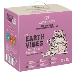 Αμμος Γάτας Catoikos Earth Vibes Tofu & Zeolite Milk Scent 12lt