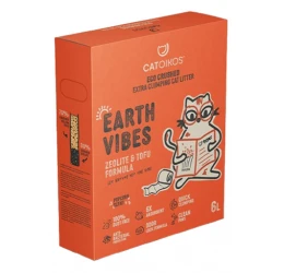 Αμμος Γάτας Catoikos Earth Vibes Tofu & Zeolite Popcorn Scent 6lt