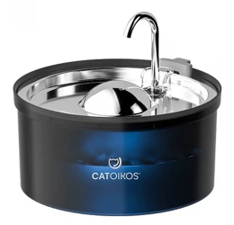 Αυτόματη Ποτίστρα Σιντριβάνι με Αισθητήρα Στάθμης Νερού Catoikos από Ανοξείδωτο Ατσάλι 3L Μαύρο Αυτόματη Ποτίστρα Σιντριβάνι με Αισθητήρα Στάθμης Νερού Catoikos από Ανοξείδωτο Ατσάλι 3L Μαύρο