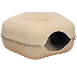 Φωλιά - Παιχνίδι Γάτας Catoikos Square Tunel Pet Bed 60x28cm Μπεζ