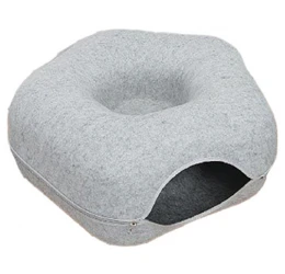 Φωλιά - Παιχνίδι Γάτας Catoikos Square Tunel Pet Bed 60x28cm Ανοιχτό Γκρι