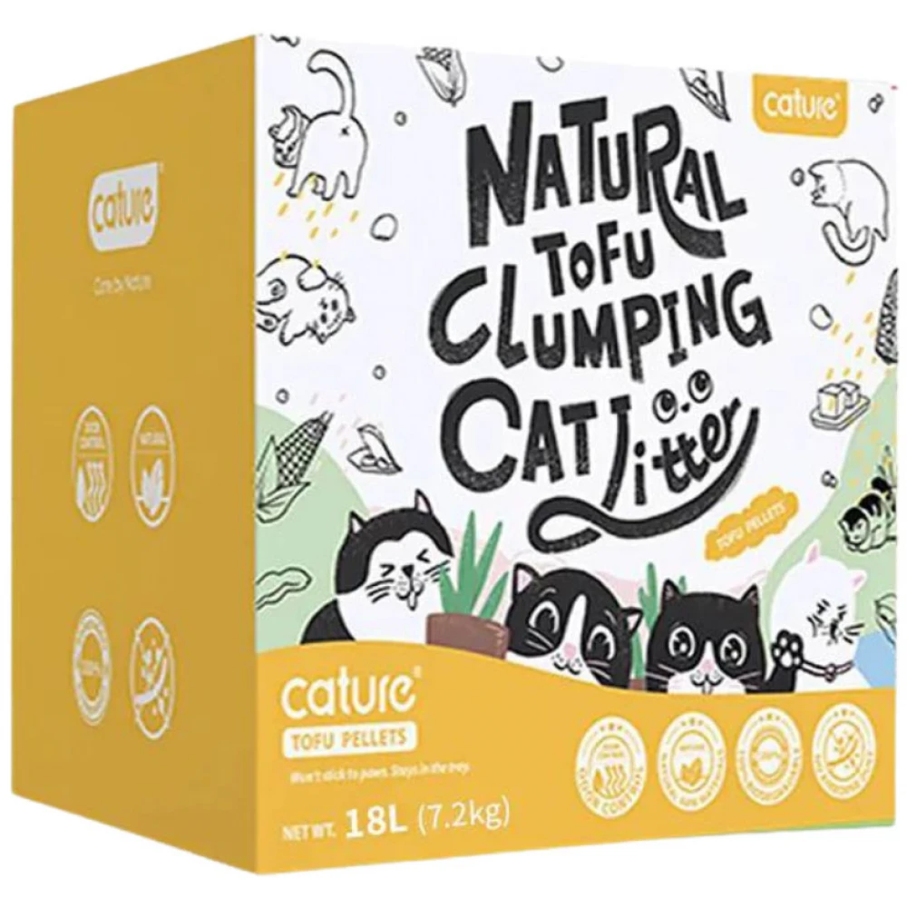 Άμμος Πέλλετ Γάτας Cature Tofu Clumping Milky Scent 18L 7,2kg