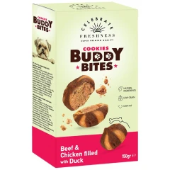 Λιχουδιές Celebrate Cookies Buddy Bites Beef And Chicken Cookie Filled With Duck 150gr