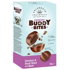 Λιχουδιές Celebrate Cookies Buddy Bites Chicken & Duck Cookies with Beef 150gr