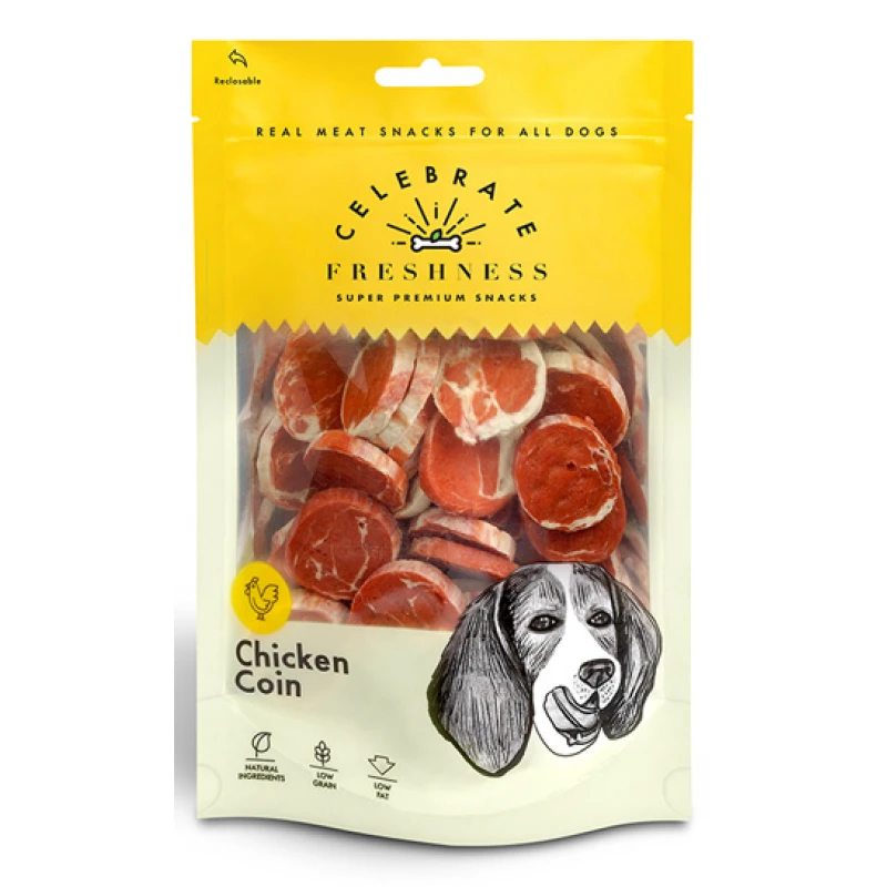 Λιχουδιές Celebrate Freshness Coin 100gr με Κοτόπουλο Γάτες