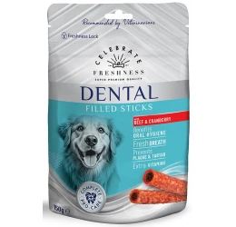 Λιχουδιές Celebrate Freshness Dental Filled Sticks Beef & Cranberry 150gr