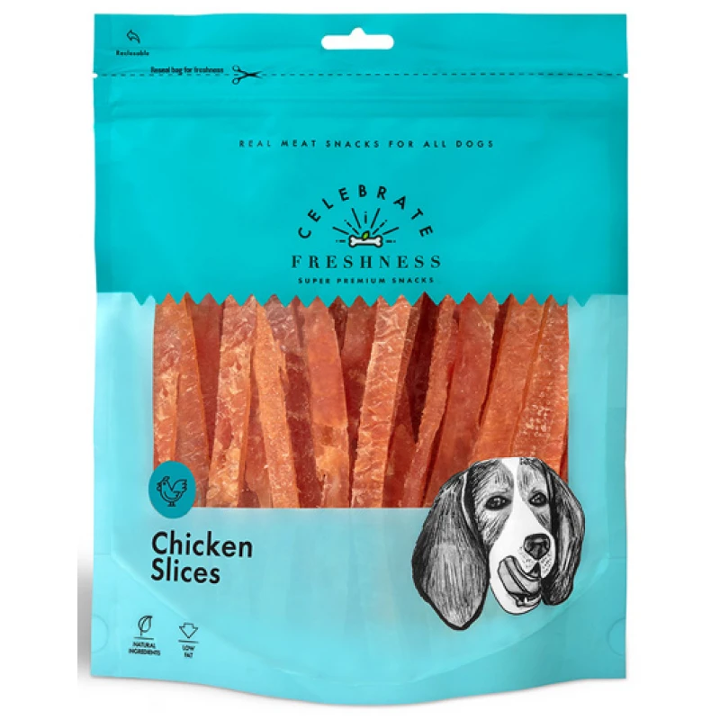 Λιχουδιές Celebrate Freshness Slices 360gr με Κοτόπουλο Σκύλοι